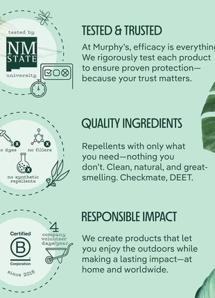 Murphy's Naturals Mosquito & Tick Bug Repellent Spray, Oil of Lemon Eucalyptus for Skin + Outdoor Gear, 4 Ounce Pump, 2-Pack