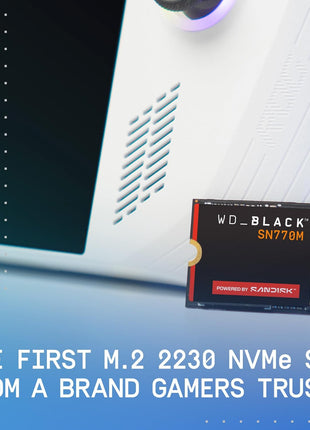 WD_Black SN770M 2TB M.2 2230 NVMeSSD - PCIe Gen 4.0, Speeds up to 5150 MB/s, for Handheld Gaming Devices and Compatible laptops, TLC 3D NAND, Great for Asus ROG Ally, Steam Deck, Microsoft Surface