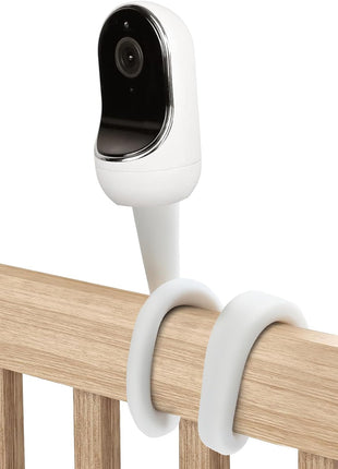 SUTINE Baby Monitor Mount for Nanit Pro Smart Baby Monitor & Flex Stand, Also for Cameras with 1/4 Screw Mount, 17inch Flexible Long Goose Neck Arm Baby Camera Holder Stand Without Tools, White