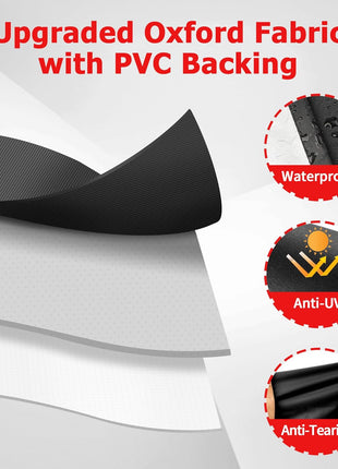 i COVER Grill Cover, 58 inch BBQ Grill Cover for Outdoor Grill, Anti-UV & Fade Resistant Gas Grill Cover, Waterproof Barbecue Grill Covers for Weber, Char-Broil, Nexgrill and More, Black