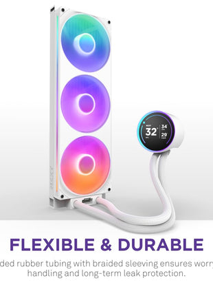 NZXT Kraken Elite 420 RGB 2025 - AIO CPU Liquid Cooler - 420mm Radiator - F420 RGB Core Fan - Customizable 2.72 inch IPS LCD - NZXT Turbine Pump - AMD® AM5, AM4 - Intel® LGA 1851/1700, 1200/115X - White