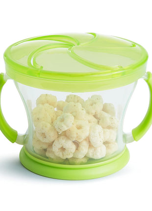 Munchkin Snack Catcher Toddler Snack Cups, No Spill, 2 Pack, Blue/Green