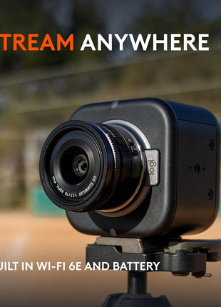 Logitech for Creators Mevo Core Wireless 4K Video Camera | For creators, 4K video, multicam ready, intuitive app control, interchangeable lens