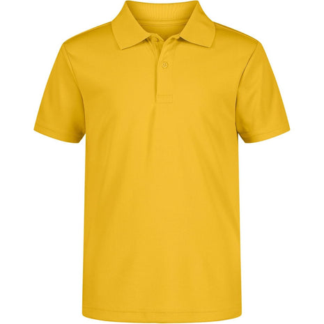 Nautica Boys' School Uniform Short Sleeve Polo Shirt, Button Closure, Moisture Wicking Performance Material, White, 14-16