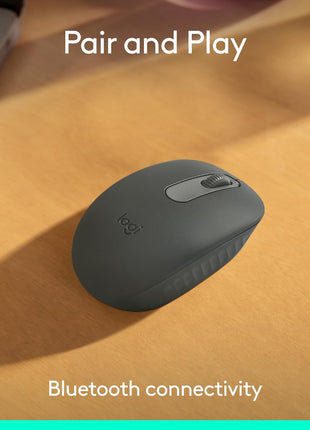 Logitech M196 Compact Ambidextrous Bluetooth Wireless Mouse - Graphite | Bluetooth connectivity, no USB receiver, quiet clicks, 3 non-customizable buttons, 12-month battery life, PC Mac compatible