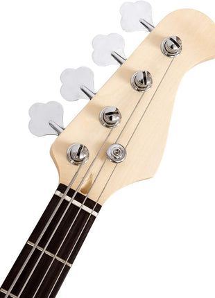 Costzon Full Size Electric 4 String Bass Guitar for Beginner Starter Complete Kit, Rose Fingerboard and Bridge, w/Two Pickups & Two Tone Control, Guitar Bag, Strap, Guitar Pick, Amp Cord (Black Bass)
