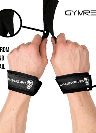 Gymreapers Lifting Wrist Straps for Weightlifting, Bodybuilding, Powerlifting, Strength Training, & Deadlifts - Padded Neoprene with 18 inch Cotton