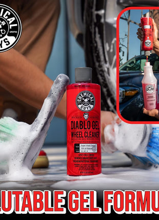 Chemical Guys Diablo Gel Oxygen Infused Foam Wheel & Rim Cleaner, Concentrated Car Wheel Cleaner Safe on All Finishes, Removes Brake Dust, Dirt, Grime, for Cars, Trucks, SUVs, Motorcycles & RVs, 16 oz