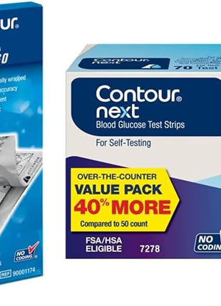 Ascensia Contour Next Blood Glucose Diabetes Test Strips, 70 Count
