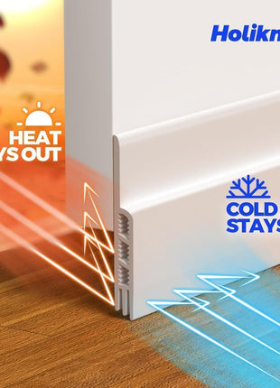 Holikme 2 Pack Door Draft Stopper Sheets, Rolls & Strips Under Door Draft Blocker Insulator Doors Sweep Weather Stripping Noise Stopper Strong Adhesive, White