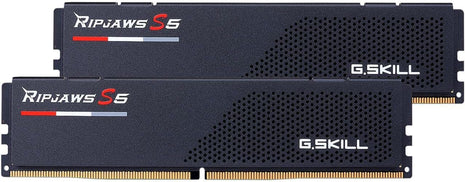 G.SKILL Ripjaws S5 Series DDR5 RAM (Intel XMP 3.0) 64GB (2x32GB) 6400MT/s CL32-39-39-102 1.40V Desktop Computer Memory U-DIMM - Matte Black (F5-6400J3239G32GX2-RS5K)