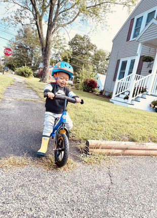 Strider 12 Sport, No Pedal Balance Bike for Kids Ages 1–4 Years, Blue | No-Pedal Balance Bike for Toddlers, Safety Pad, Adjustable Seat and Handlebars, Lightweight Frame, Never-Flat Tires