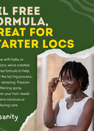 Loc Spray - Locsanity Daily Moisturizing Refreshing Spray for Dreadlocks, Locs, Sisterlocks - Passion Fruit Hair and Scalp Moisturizer for Dry Locs, Braids - Lightweight Plant-Based Care (8 fl oz)