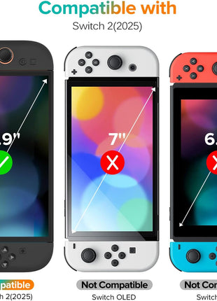 ivoler 4-Pack Tempered Glass Screen Protector Designed for Nintendo Switch 2 2025 with [Alignment Frame] Transparent HD Clear[Updated Version] Screen Protector for Switch 2 7.9''