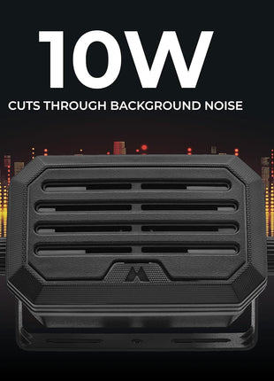 Midland - SPKMINI Mini External Speaker - Waterproof, 10 Watts, 3.5mm Plug - Compatible with All Mobile CB, GMRS, HAM and Amateur Radios
