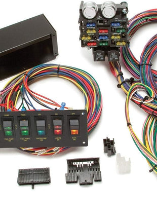 Painless Performance 50003 Pro Street Chassis Harness with Switch Panel, 21-Circuits