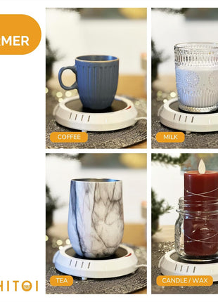 Durable Heavy Portable Large Warmer Safe Plate for Candle Jar & Mug Warmer, Space Black Pack