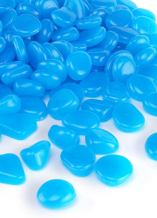 Oubest Fish Tank Rocks Glow in The Dark Pebbles for Garden Aquarium Plant PotsBonsai Walkway Driveway 100pcs Blue