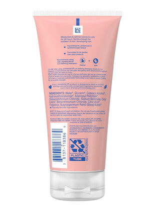 Johnson's Kids Curl Defining Leave-In Conditioner + Shea Butter, Tear-Free, Paraben-, Sulfate- & Dye-Free, Hypoallergenic & Gentle for Toddlers' Haircare, Bath Essentials, 6.8 fl. oz