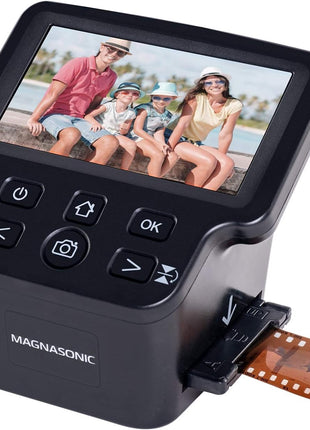 Magnasonic All-in-One 24MP Film Scanner with Large 5" Display & HDMI, Converts 35mm/126/110/Super 8 Film & 135/126/110 Slides into Digital Photos, 128MB Built-in Memory (FS71)