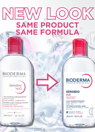 Bioderma - Sensibio - H2O Micellar Water - Makeup Remover Cleanser - Face Cleanser for Sensitive Skin