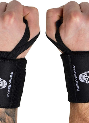Gymreapers Weightlifting Wrist Wraps (IPF Approved) Professional Quality Wrist Support with Heavy Duty Thumb Loop - Best Wrap for Powerlifting Competition, Strength Training, Bodybuilding