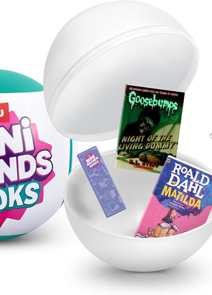 Mini Brands Books Capsule by ZURU Real Miniature Book Brands Collectible Toy, Capsules of 5 Mystery Miniature Books with Real readable Pages and Accessories for Kids, Teens, Adults (Single Capsule)