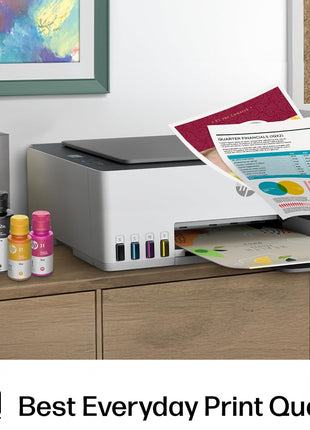 HP Smart Tank 5101 Wireless All-in-One Refillable Printer, Scanner, Copier with 2 Years of Ink Included, Wireless (2.4ghz only) Printer-for-Home use (1F3Y0A)