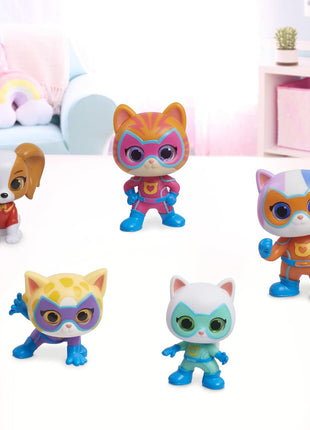 Disney Junior SuperKitties Hero Squad 5-Piece Figure Set, Kids Toys for Ages 3 Up by Just Play