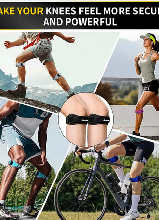 CAMBIVO 2 Pack Patella Tendon Knee Straps, Knee Brace for Women & Men with Extra Straps, Patella Bands for Pain Relief, Osgood Schlatter, Jumper's Knee, Tendonitis, Running, Basketball, Volleyball