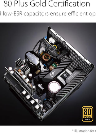 ASUS ROG Strix 750 Fully Modular 80 Plus Gold 750W ATX Power Supply with 0dB Axial Tech Fan and 10 Year Warranty
