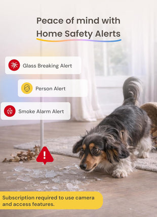 Furbo Mini 360° [Subscription Required] New 2K QHD Pet Camera - Unlock w/Paid Plan: Dog & Cat Safety Alerts, Rotating Treat Toss, 2-Way Speaker (Low Risk, 3mo Min. Cancel Anytime)