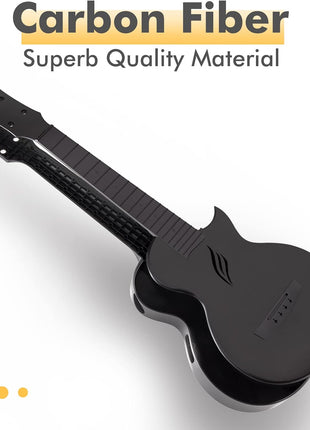 Enya Nova U Concert Ukulele 23" Carbon Fiber – Waterproof Travel Ukulele for Beginners & Adult, Lightweight Durable Body with Beginner Kit (Case, Strap, Capo, Strings)