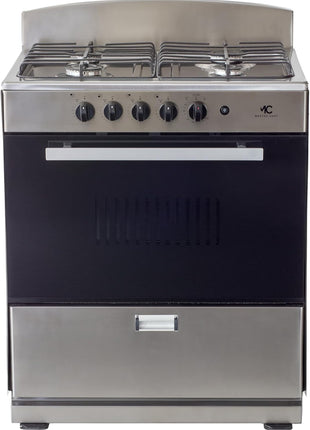 MC - 30" White B Gas Space Saver Range with 4.0 CFT Oven Capacity - Italian SABAF Sealed Burners, 2 Ultra-Fast, 2 Fast – Easy to Clean, Iron Grates, Cool Knobs - L 21" W 30" H 41"