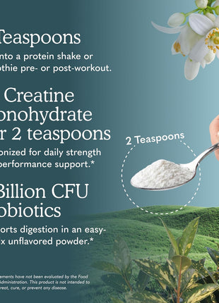 Garden of Life Sport Creatine Monohydrate + Probiotics Powder, 60 Servings
