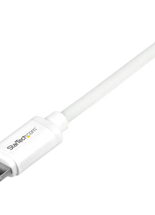 StarTech 3ft/1m USB-A to Lightning Cable, White, Charge & Sync (USBLT1MW) | Apple 8-pin Lightning to USB-A Male, For iPhone iPod iPad, Reversible connector, USB 2.0 480Mbps