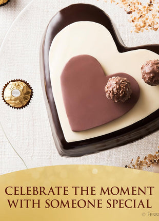 Ferrero Rocher Gourmet Hazelnut Milk Chocolate Gift Box, 24 Individually Wrapped Treats, 10.6 oz