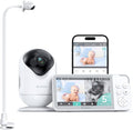 Dr.Care VistaView 5inch Smart WiFi Baby Monitor with Clip Mount - 2K HD Camera, App Control, Cry & Motion Alerts, Night Vision, 5000mAh Battery, 2-Way Talk, Multi-User, Triple Security