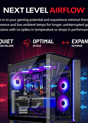 Skytech Gaming King 95 Gaming PC, AMD Ryzen 7 9800X3D 4.7GHz, NVIDIA RTX 5080 16GB VRAM, 4TB Gen4 NVMe SSD, 64GB DDR5 RAM 6000, 850W Gold ATX 3 PSU, 360 ARGB AIO, WI-FI 5, Windows 11, Desktop
