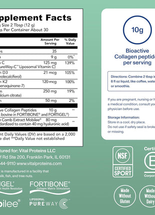 Vital Proteins Professional Bioactive Collagen Complex Mobility 12.9oz | VERISOL®, FORTIBONE®, FORTIGEL®, Liposomal PureWay-CTM & Mobilee®, Supports Bone & Joint Health, 30 Servings