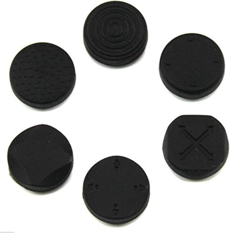 1 Set Analog Silicone Thumb Stick Grip Joystick Caps Cover for PSV 1000 2000 Black