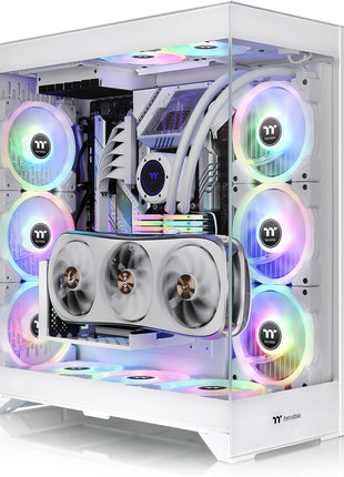 CTE E600 MX Snow Mid Tower E-ATX Case with Centralized Thermal Efficiency Design; Interchangeable Mesh & TG Front Panel; 3Way VGA Mounting Bracket; 400mm PCIe4 Riser Cable Included; CA-1Y3-00M6WN-00