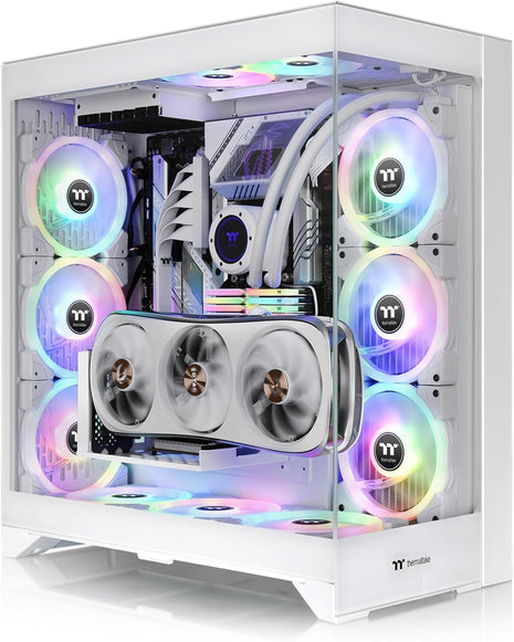 CTE E600 MX Snow Mid Tower E-ATX Case with Centralized Thermal Efficiency Design; Interchangeable Mesh & TG Front Panel; 3Way VGA Mounting Bracket; 400mm PCIe4 Riser Cable Included; CA-1Y3-00M6WN-00