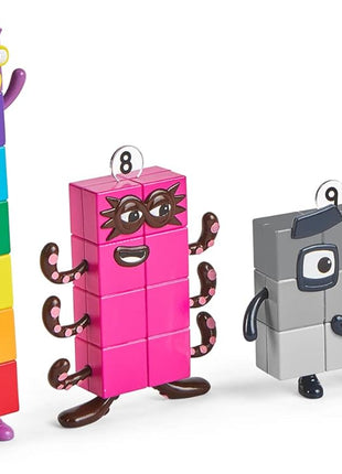 hand2mind Numberblocks Friends Six to Ten Figures – Official Licensed Character Action Figure Set, Numbers and Counting Figurines, Pretend Play Toys, for Kids Ages 3, 4, 5, 6, 7