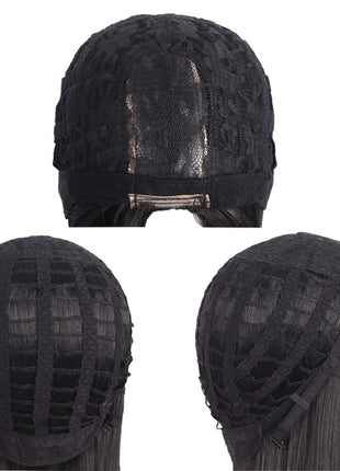 MapofBeauty 40 Inch Carve Long Straight Cosplay Anime Costume Wig, Black | 100 cm Party Wig