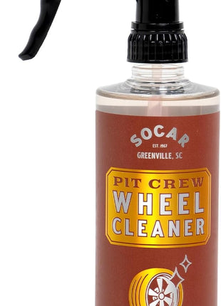 SOCAR Pit Crew Wheel Cleaner - 16 fl oz Removes Brake Dust, Road Dirt, Grime. Professional Strength Powerful Formula. Safe for Aluminum, Chrome, Alloy Wheels, Brake Components