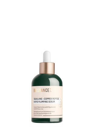 Biossance Squalane + Copper Peptide Rapid Plumping Serum - Face Serum for All Skin Types - Visibly Plumping + Firming Skin, Fine Lines + Wrinkles, Vegan Copper Peptides, Hyaluronic Acid