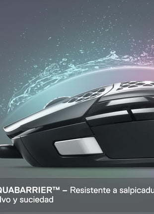 SteelSeries Aerox 5 - Holey RGB Gaming Mouse - Ultra-lightweight Water Resistant Design - 18K DPI TrueMove Air Optical Sensor | TrueMove Air sensor with 9 buttons and 66g weight for precision, speed and durability