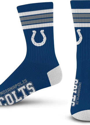 For Bare Feet Men's NFL 4-Stripe Deuce Performance Crew Socks
