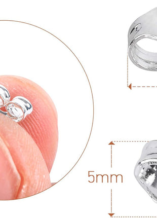 SANNIX 30pcs/15 Pairs 925 Sterling Silver Earring Backs Replacement Secure Ear Lockings